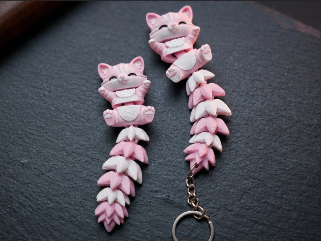 Flexi Cat Keychain