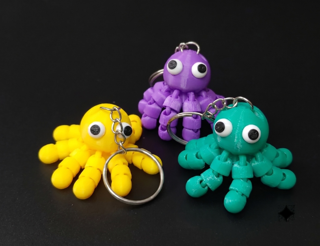 Flexi Octopus Keychain