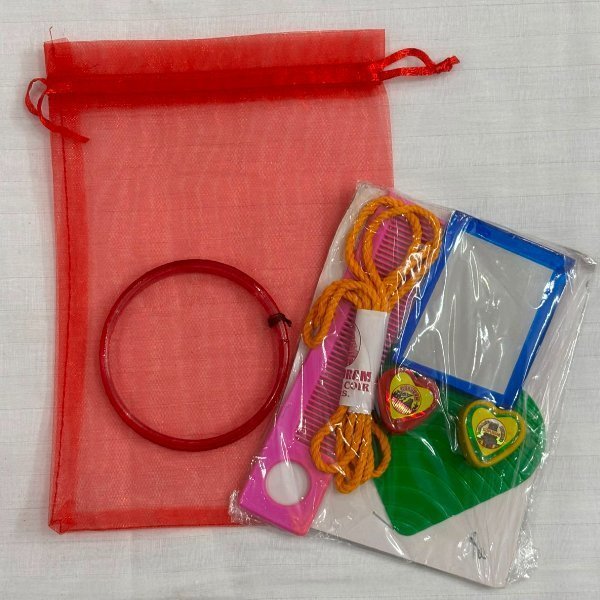 Gopuram Traditional Haldi Kumkum Return Gift Set with Sheer Organza Pouch